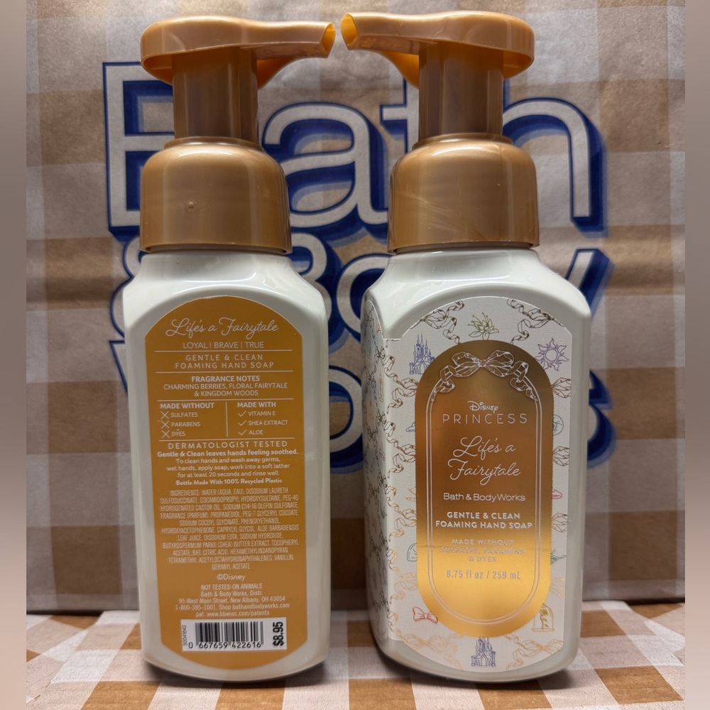 NEW B&BW (2) Life’s A Fairytale Foaming Hand Soaps Disney Princess Collection - Picture 3 of 3